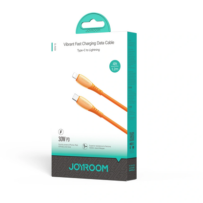 Cavo Dati e Ricarica USB-C - Lightning Joyroom S-A59 Vibrant, 30W, 1.2m, Arancione