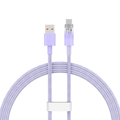 Cavo Dati e Ricarica USB-A - USB-C Baseus Explorer, 100W, 1m, Viola CATS010405