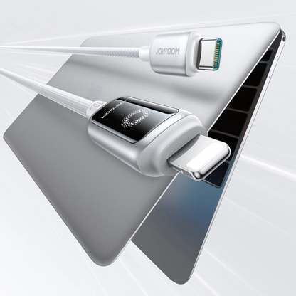 Cavo Dati e Ricarica USB-C - Lightning Joyroom S-A55 StarFlight Display, 30W, 1.2m, Bianco