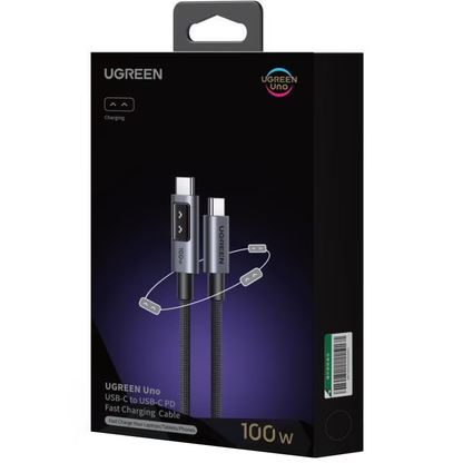 Cavo Dati e Ricarica USB-C - USB-C UGREEN L509, 100W, 1m, Grigio