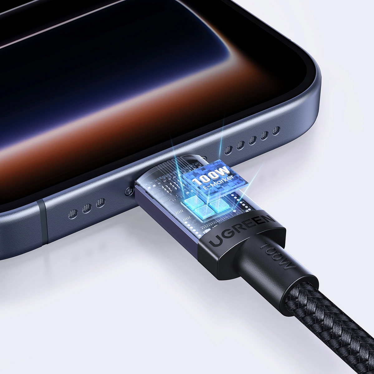 USB-C Data and Charging Cable - USB-C UGREEN, 100W, 3m, Black