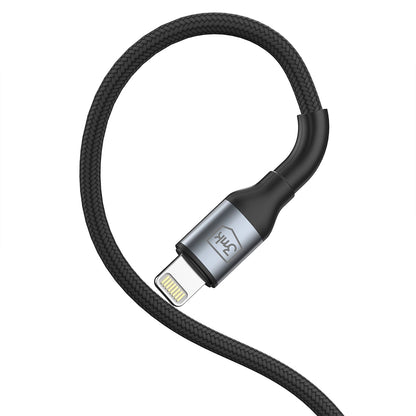 Cavo Dati e Ricarica USB-A - Lightning 3MK Hyper N, 12W, 1m, Nero