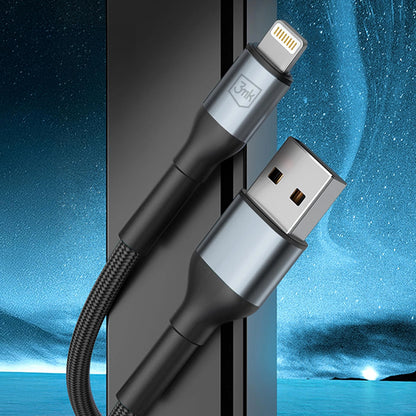 Cavo Dati e Ricarica USB-A - Lightning 3MK Hyper N, 12W, 1m, Nero