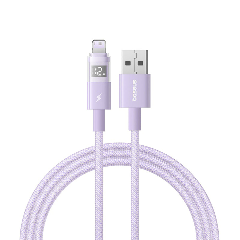 Cavo Dati e Ricarica USB-A - Lightning Baseus Display 2, 12W, 2m, Viola P10382700511-01