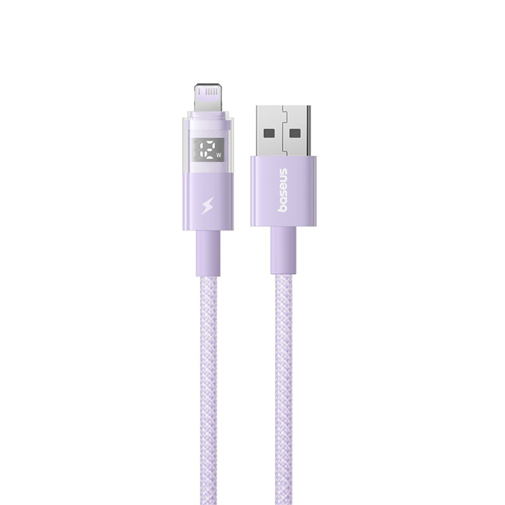 Cavo Dati e Ricarica USB-A - Lightning Baseus Display 2, 12W, 2m, Viola P10382700511-01