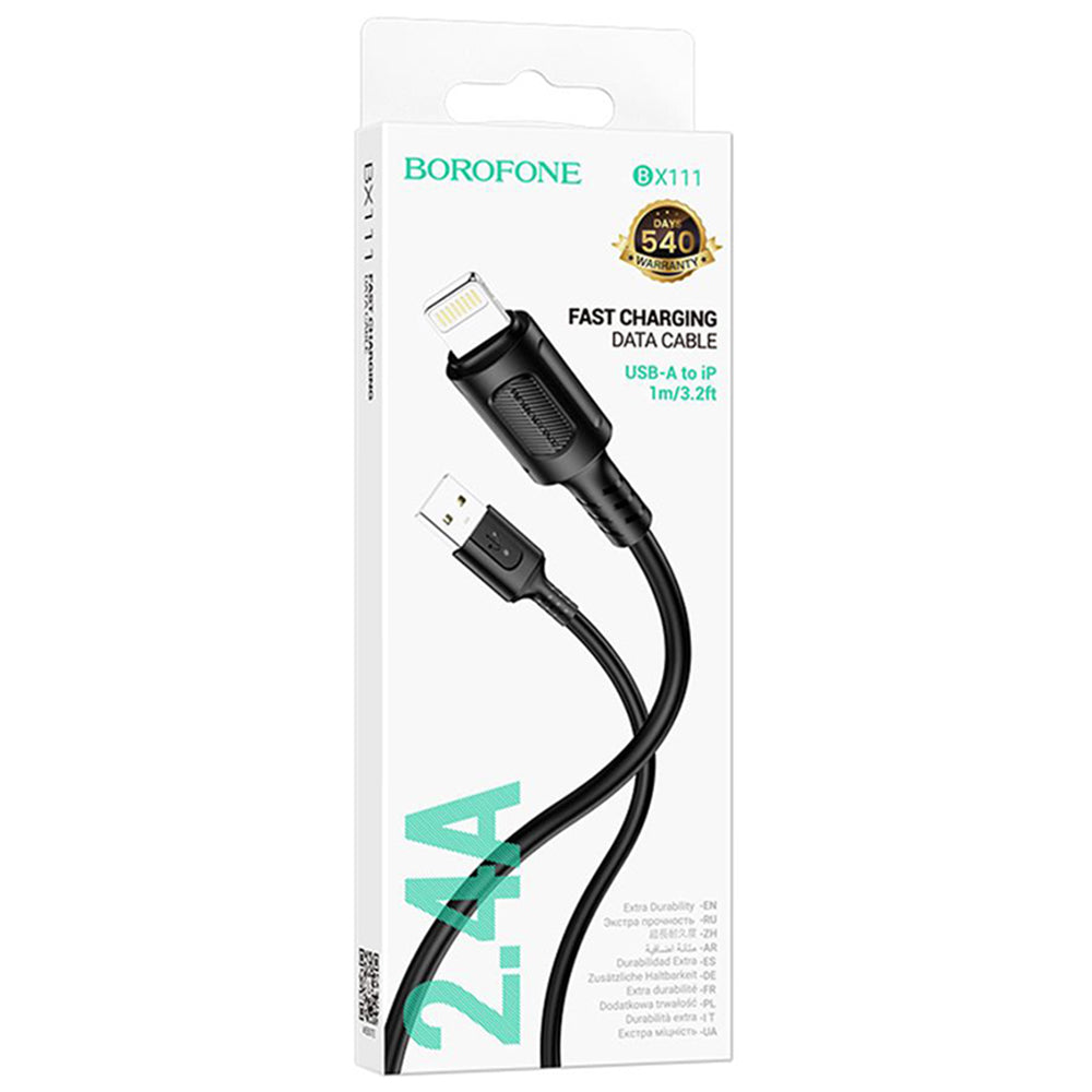 Cavo Dati e Ricarica USB-A - Lightning Borofone BX111 Feliz, 18W, 1m, Nero