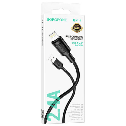 Cavo Dati e Ricarica USB-A - Lightning Borofone BX111 Feliz, 18W, 1m, Nero