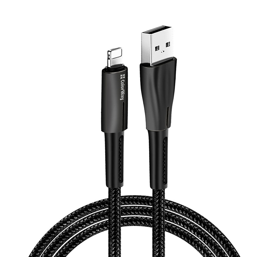 Cavo Dati e Ricarica USB-A - Lightning ColorWay CW-CBUL035, 18W, 1m, Nero