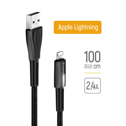 Cavo Dati e Ricarica USB-A - Lightning ColorWay CW-CBUL035, 18W, 1m, Nero