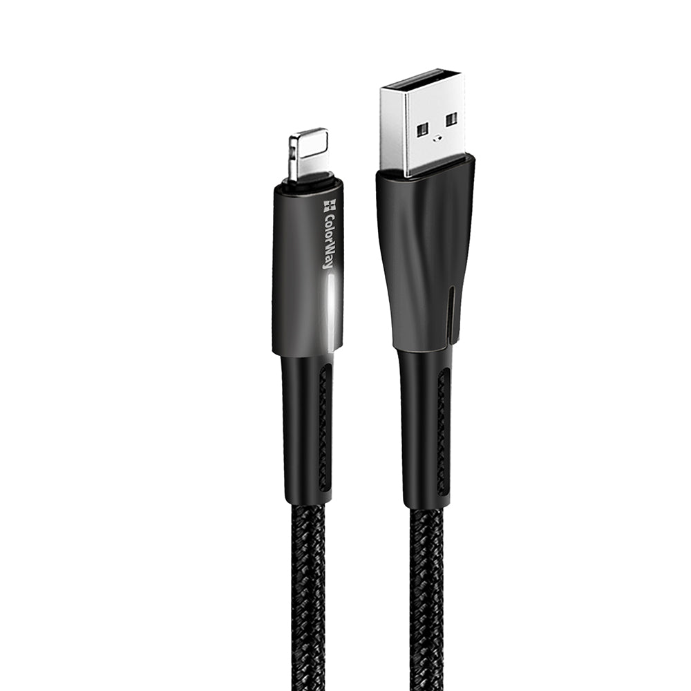 Cavo Dati e Ricarica USB-A - Lightning ColorWay CW-CBUL035, 18W, 1m, Nero