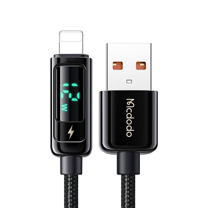 Cavo Dati e Ricarica USB-A - Lightning McDodo CA-9940 Display, 12W, 1.2m, Nero