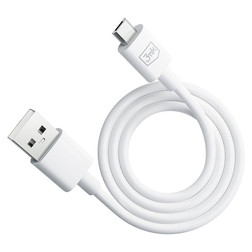 Cavo Dati e Ricarica USB-A - microUSB 3MK Hyper, 18W, 1.2m, Bianco