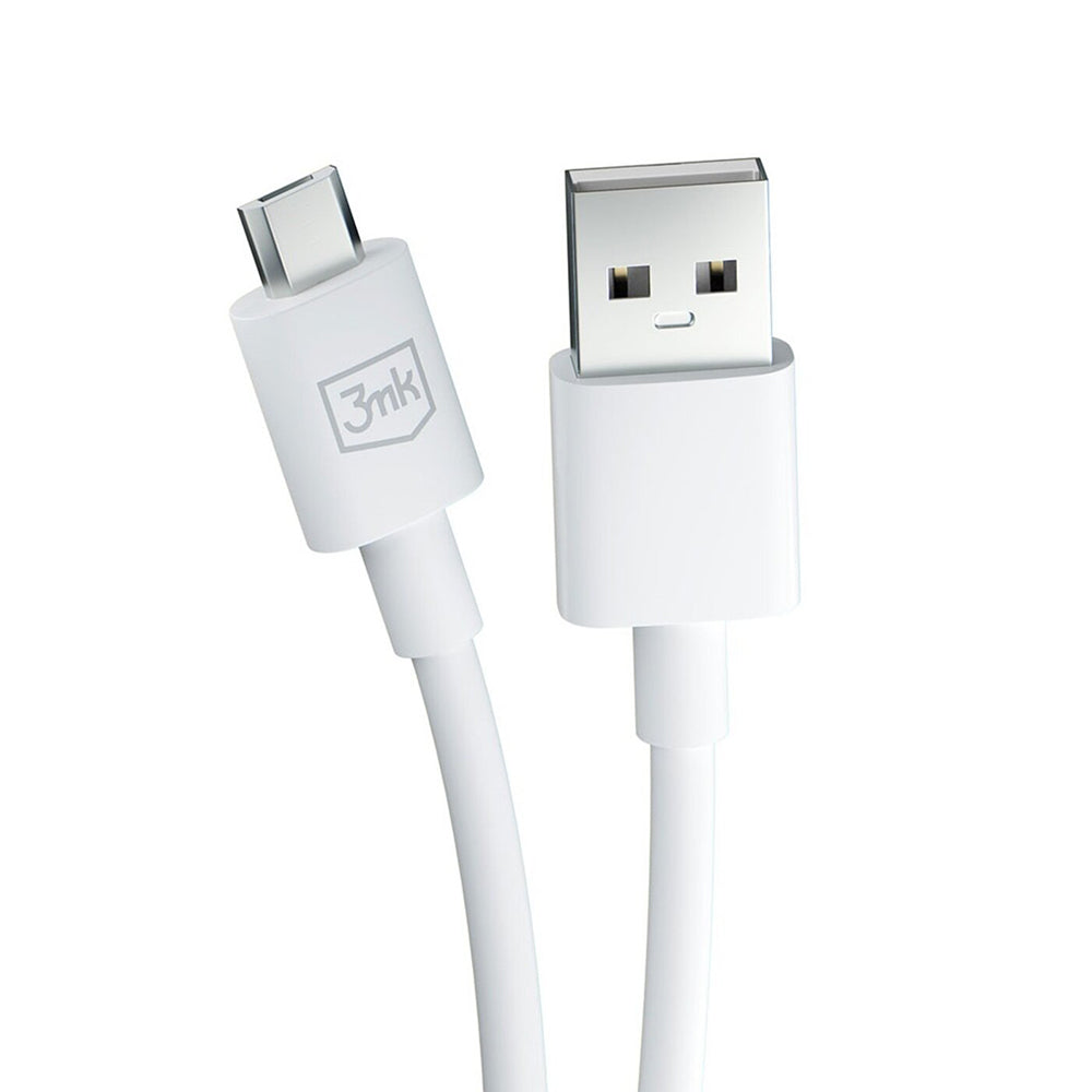 Cavo Dati e Ricarica USB-A - microUSB 3MK Hyper, 18W, 1.2m, Bianco
