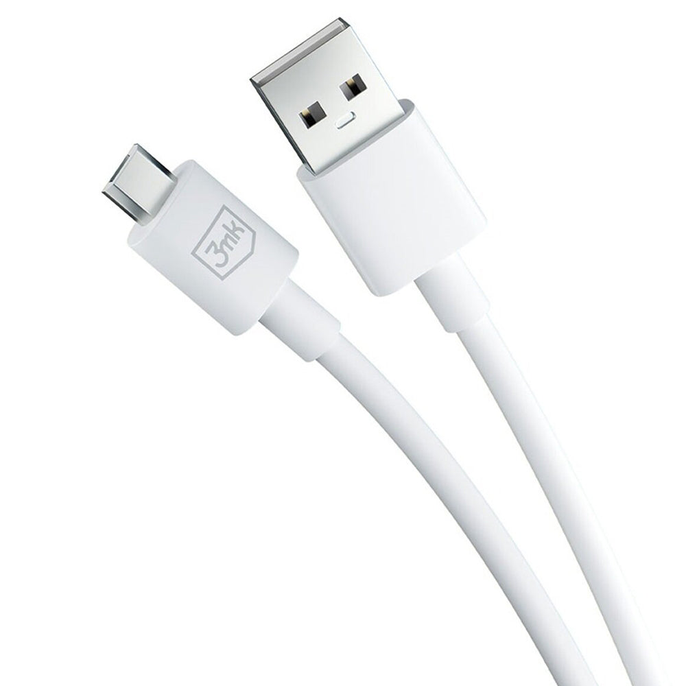Cavo Dati e Ricarica USB-A - microUSB 3MK Hyper, 18W, 1.2m, Bianco