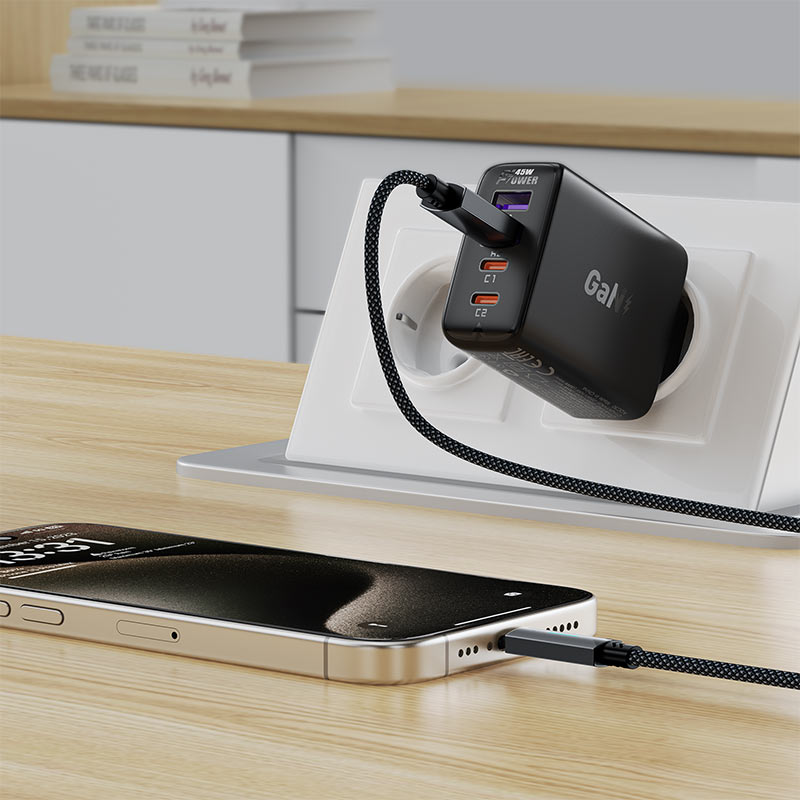 Cavo Dati e Ricarica USB-A - USB-C Acefast C19-04, 18W, 1.2m, Nero