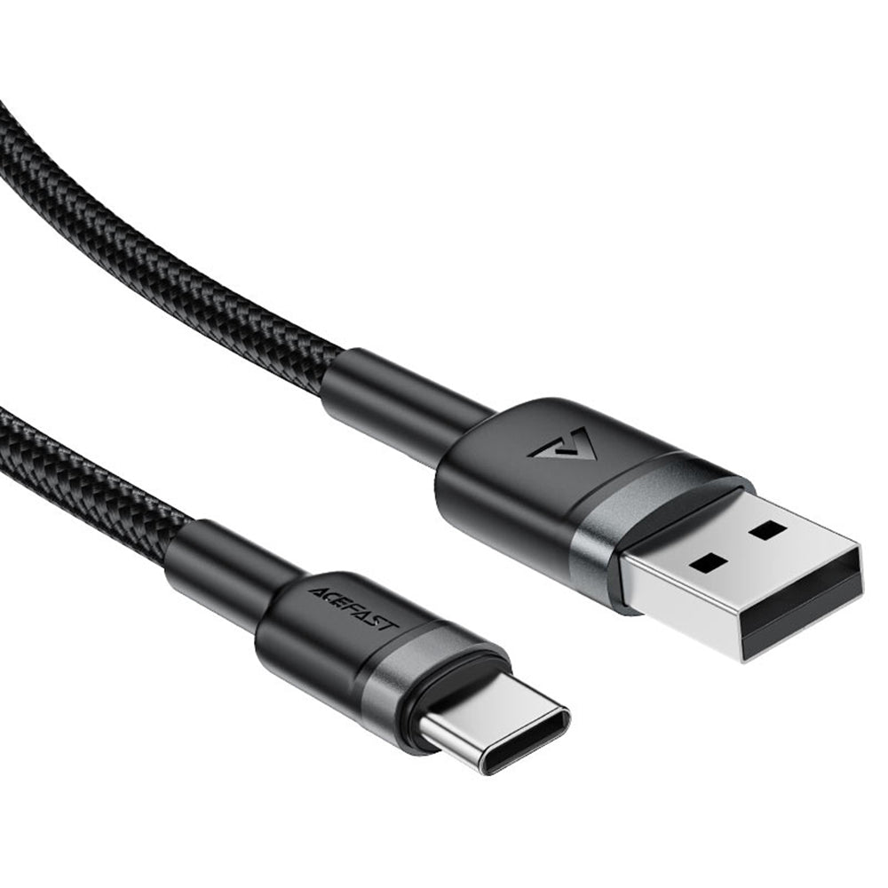 Acefast C22-04 USB-A to USB-C Data and Charging Cable, 18W, 1.2m, Black