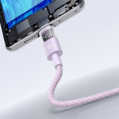Cavo Dati e Ricarica USB-A - USB-C Baseus Display 2, 100W, 1m, Viola P10382701511-00