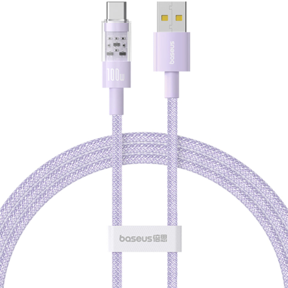 Cavo Dati e Ricarica USB-A - USB-C Baseus Gem, 100W, 2m, Viola P10373002511-01