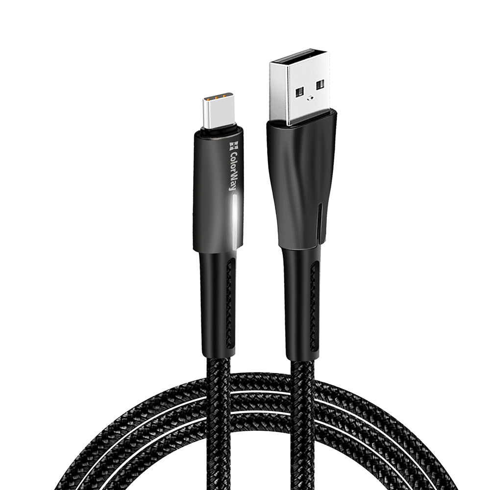 Cavo Dati e Ricarica USB-A - USB-C ColorWay CW-CBUC035, 18W, 1m, Nero