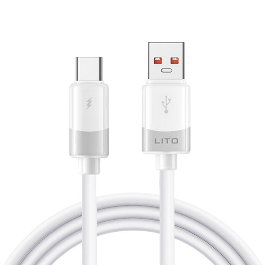 Cavo Dati e Ricarica USB-A - USB-C Lito LD07, 18W, 1m, Bianco