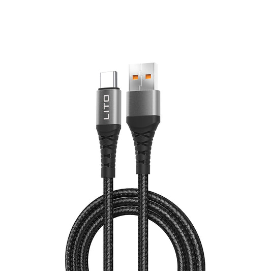 Cavo Dati e Ricarica USB-A - USB-C Lito LD08T, 18W, 1m, Nero