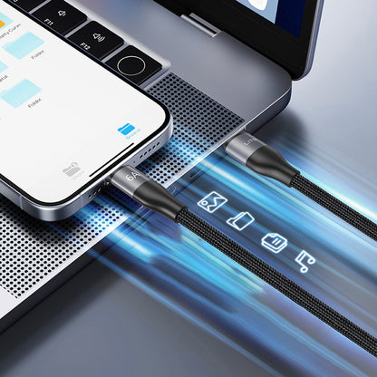 USB-A to USB-C Data and Charging Cable Lito LD23T, 18W, 1m, Gray