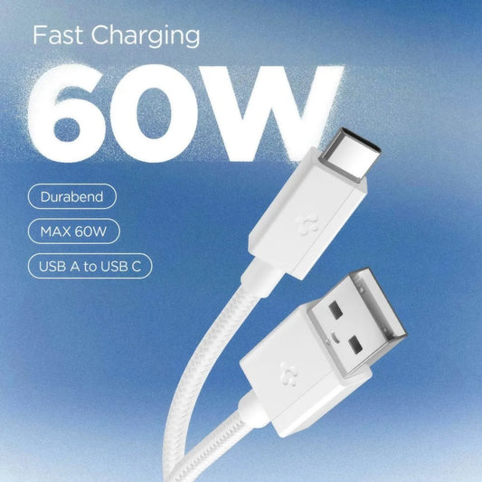 Cavo Dati e Ricarica USB-A - USB-C Spigen EB6015AC, 60W, 1,5m, Bianco ACA10413