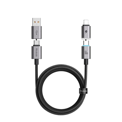 Cavo Dati e Ricarica USB-A / USB-C - USB-C / Lightning McDodo CA-6560, 60W, 1,2m, Nero