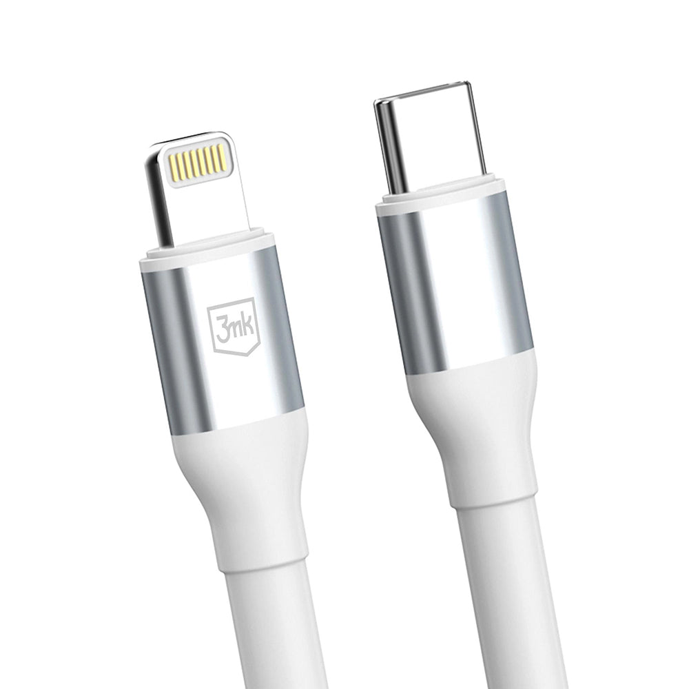 Cavo Dati e Ricarica USB-C - Lightning 3MK Hyper N, 20W, 1m, Bianco