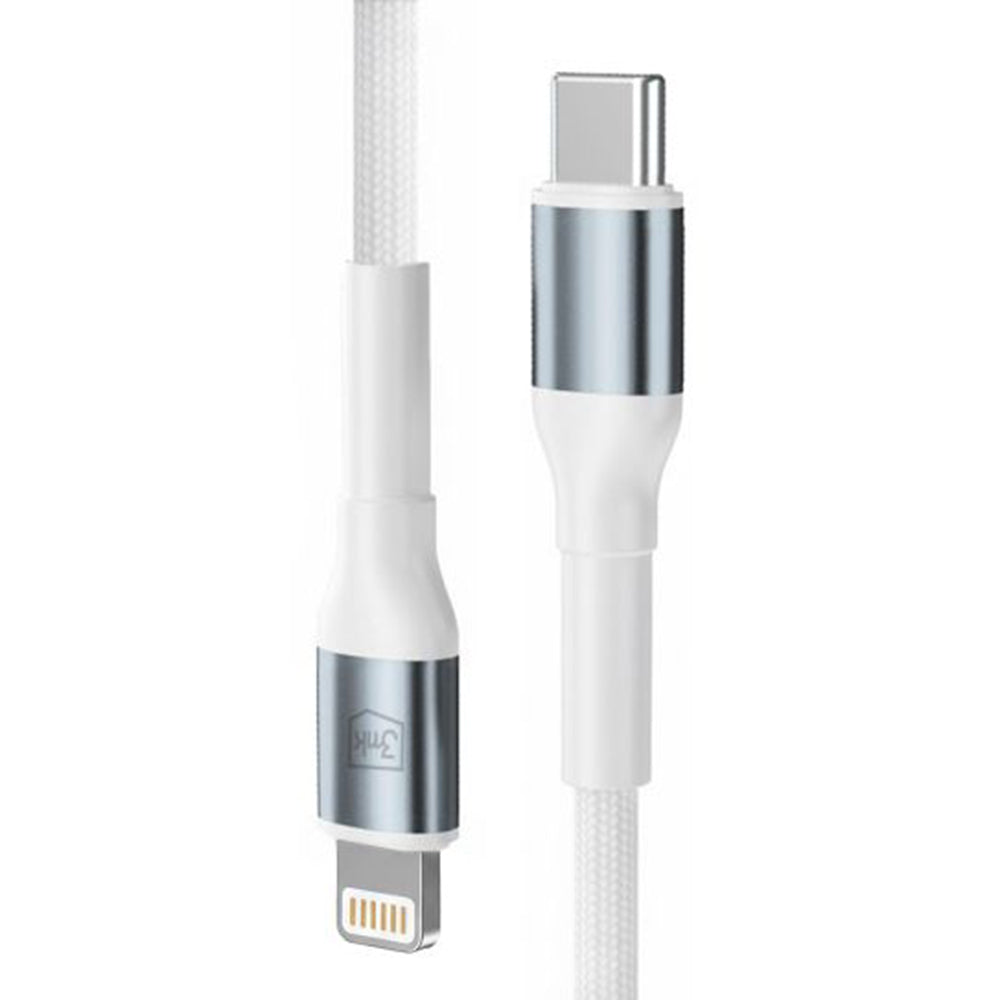 Cavo Dati e Ricarica USB-C - Lightning 3MK Hyper N, 27W, 2m, Bianco