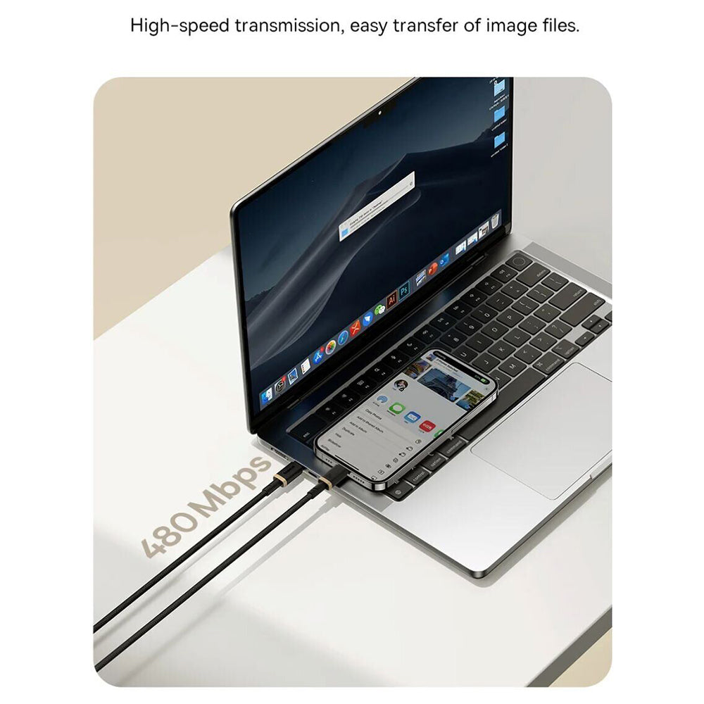 Cavo Dati e Ricarica USB-C - Lightning Baseus Dura Series, 20W, 1m, Oro Nero P10377800U01-03