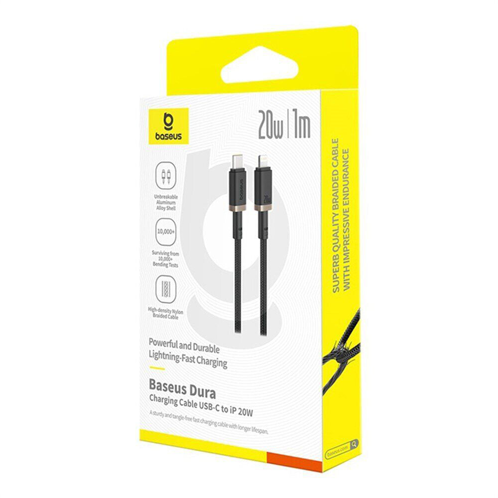 Cavo Dati e Ricarica USB-C - Lightning Baseus Dura Series, 20W, 1m, Oro Nero P10377800U01-03