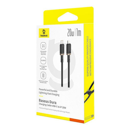 Cavo Dati e Ricarica USB-C - Lightning Baseus Dura Series, 20W, 1m, Oro Nero P10377800U01-03