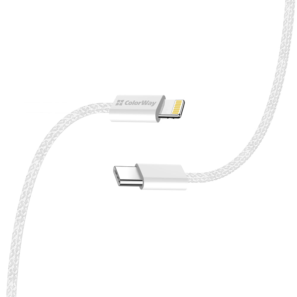 Cavo Dati e Ricarica USB-C - Lightning ColorWay CW-CBPDCL061, 27W, 1m, Grigio