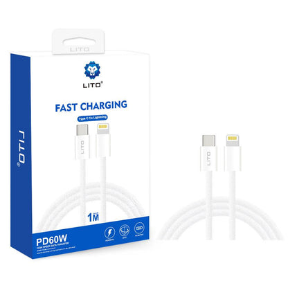 Cavo Dati e Ricarica USB-C - Lightning Lito LD04CL, 27W, 1m, Bianco