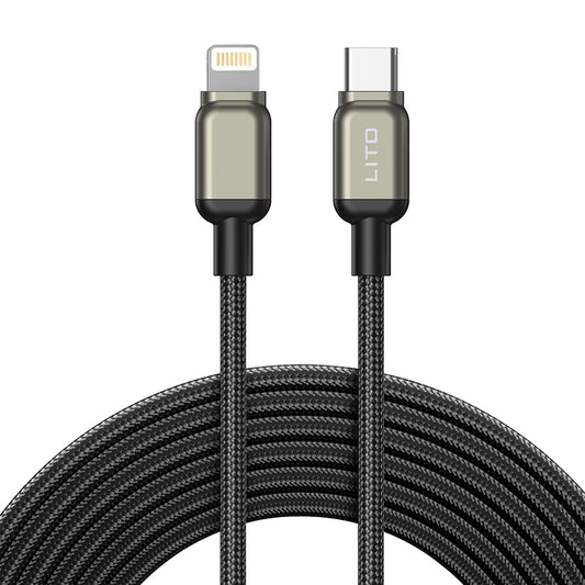 Cavo Dati e Ricarica USB-C - Lightning Lito LD17, 20W, 1m, Nero