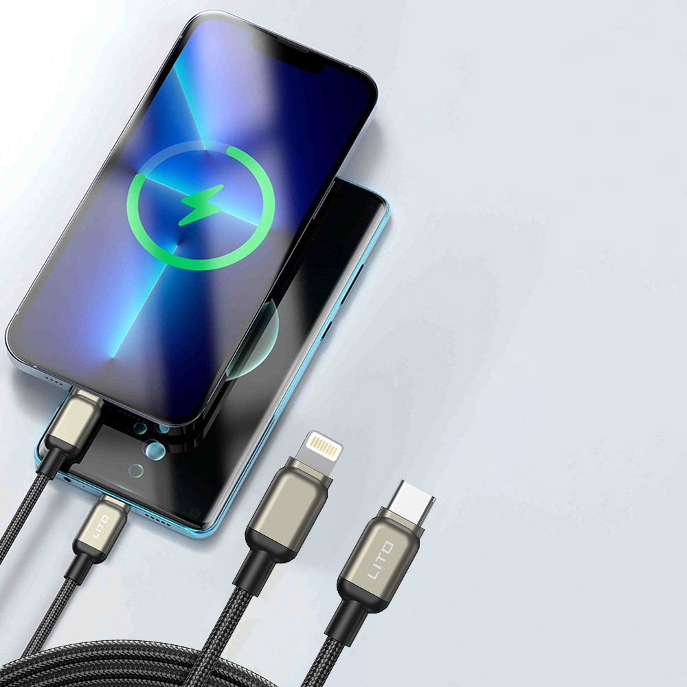 Cavo Dati e Ricarica USB-C - Lightning Lito LD17, 20W, 1m, Nero