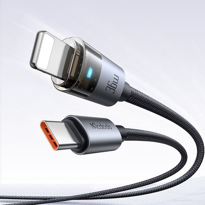 USB-C to Lightning Data and Charging Cable - McDodo CA-6940, 36W, 1.2m, Black