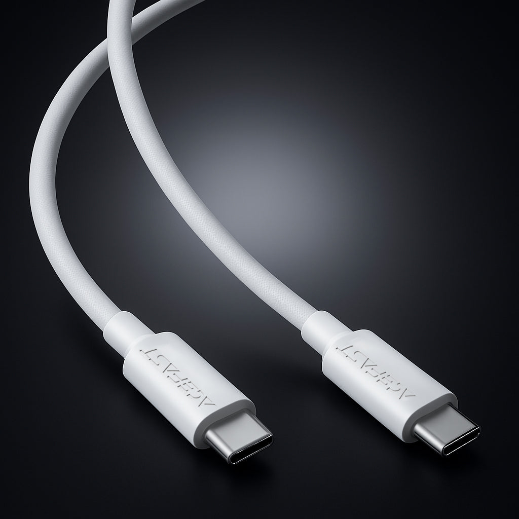 USB-C Data and Charging Cable - USB-C Acefast C18-03, 60W, 1.2m, White
