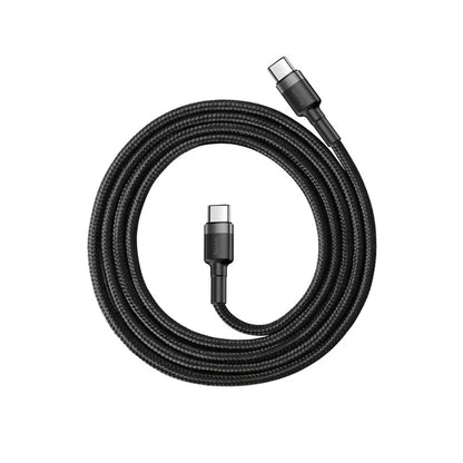 Cavo Dati e Ricarica USB-C - USB-C Baseus Cafule, 60W, 2m, Set 3 pezzi, Nero S0TV002132