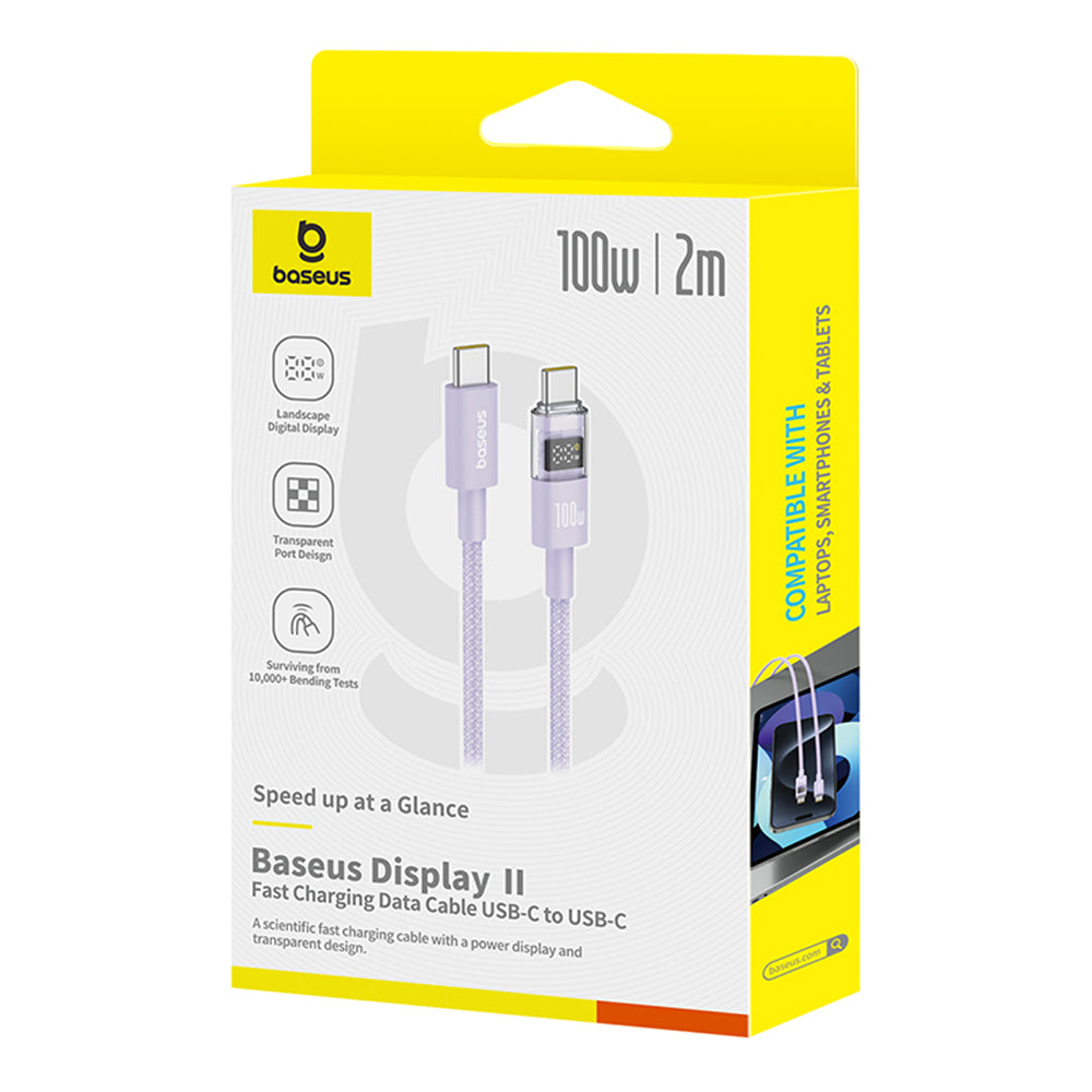 Cavo Dati e Ricarica USB-C - USB-C Baseus Display 2, 100W, 2m, Viola P10382702511-01