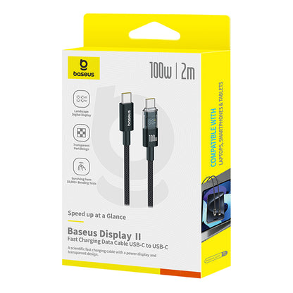 Cavo Dati e Ricarica USB-C - USB-C Baseus Display 2, 100W, 2m, Nero P10377706123-00