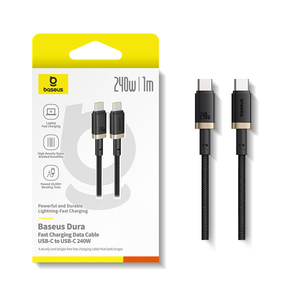 Cavo Dati e Ricarica USB-C - USB-C Baseus Dura, 240W, 1m, Oro Nero P10377803U03-00