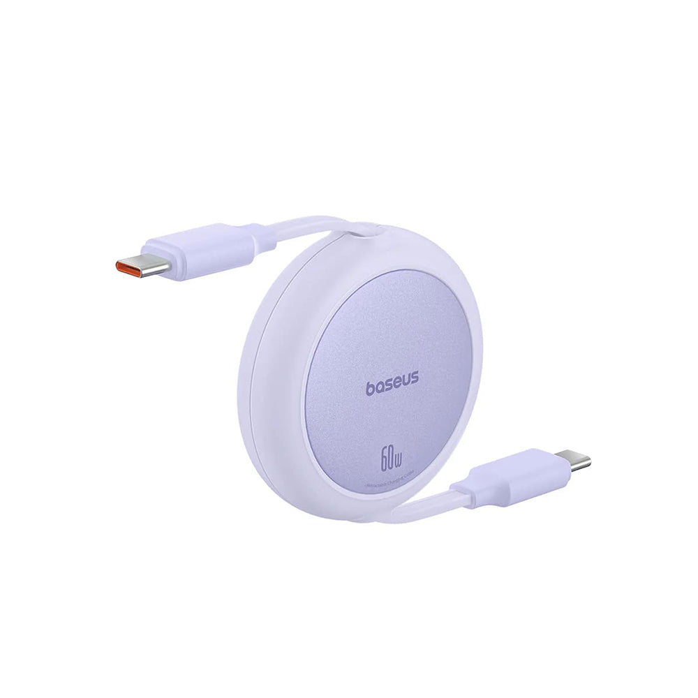 Cavo Dati e Ricarica USB-C - USB-C Baseus Free2Pull Mini Retrattile, 60W, 1m, Viola P10364500511-01