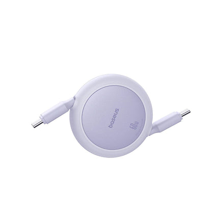 Cavo Dati e Ricarica USB-C - USB-C Baseus Free2Pull Mini Retrattile, 60W, 1m, Viola P10364500511-01