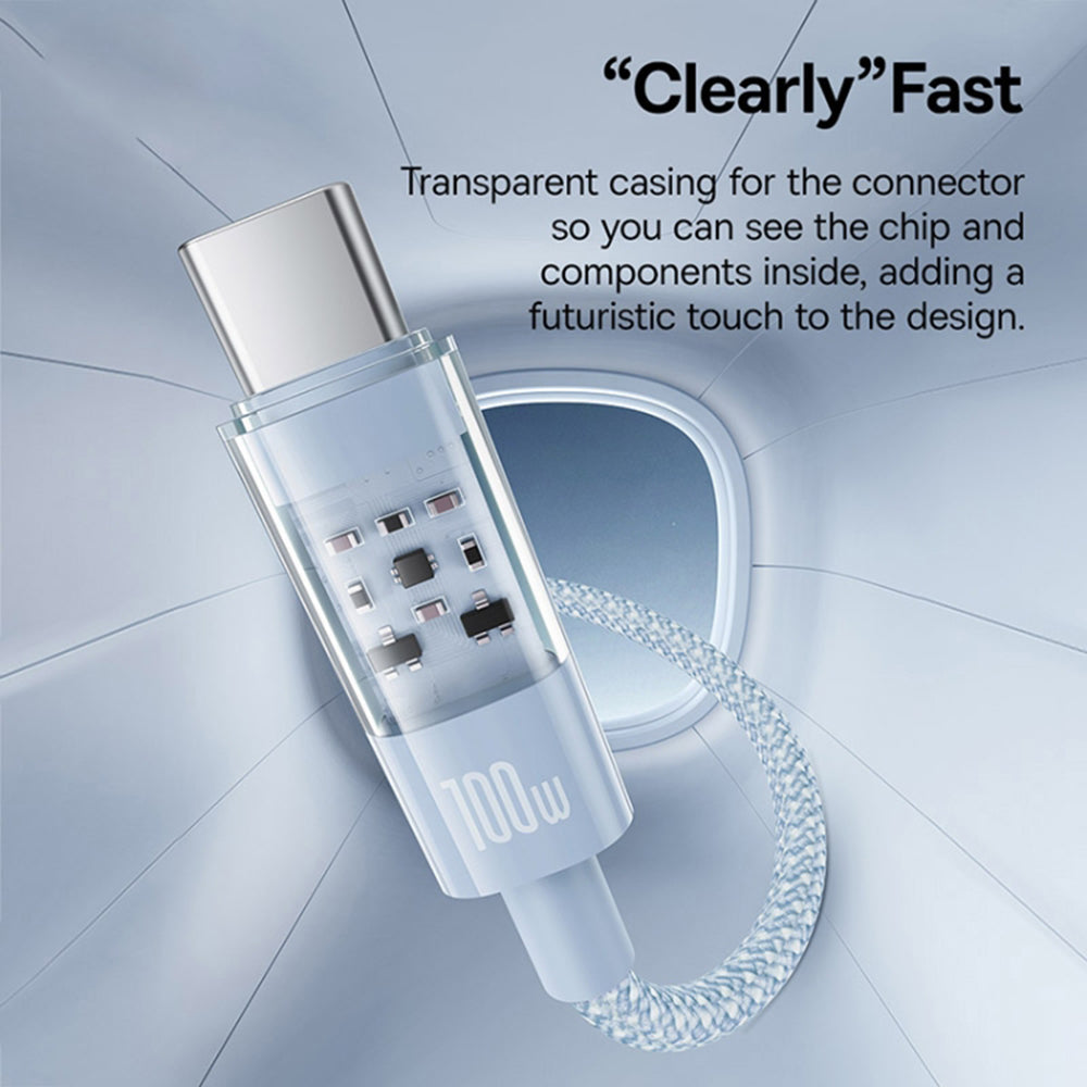 Cavo Dati e Ricarica USB-C - USB-C Baseus Gem, 100W, 2m, Blu P10373000311-01