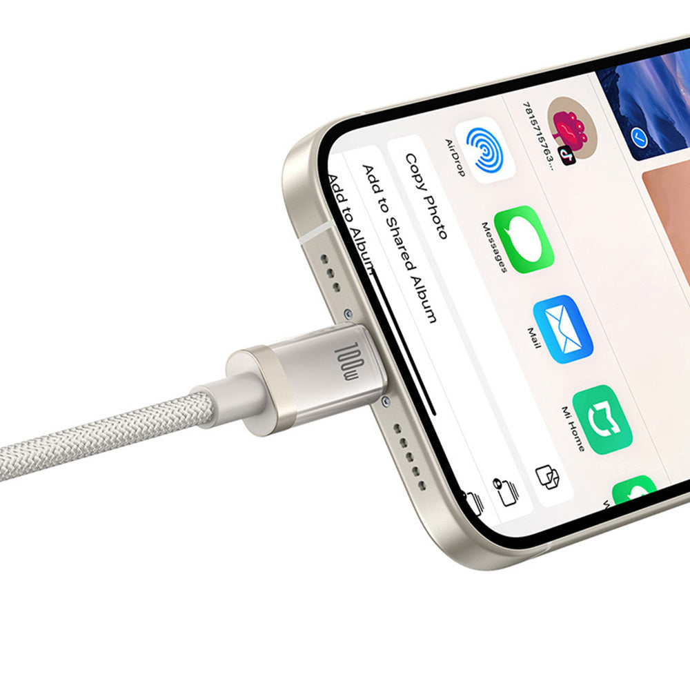 Cavo Dati e Ricarica USB-C - USB-C Baseus Titanium, 100W, 2m, Argento P10378100G21-01