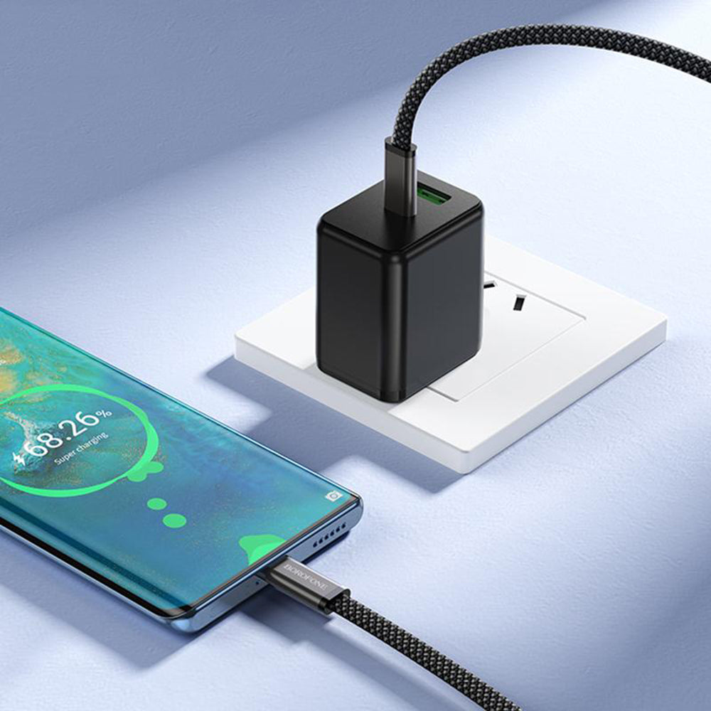 Cavo Dati e Ricarica USB-C - USB-C Borofone BX124 Peace, 60W, 1m, Nero
