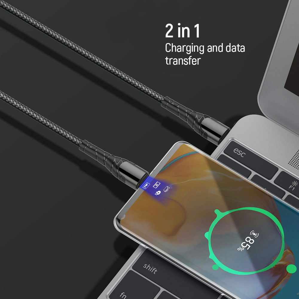 Cavo Dati e Ricarica USB-C - USB-C ColorWay CW-CBPDCC040, 65W, 1m, Grigio