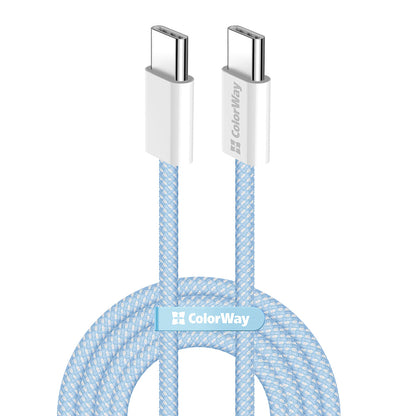 Cavo Dati e Ricarica USB-C - USB-C ColorWay CW-CBPDCC061, 60W, 1m, Blu